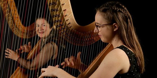Concert Duo Athena 2 Harpes dans l'église de Soudaine-Lavinadière